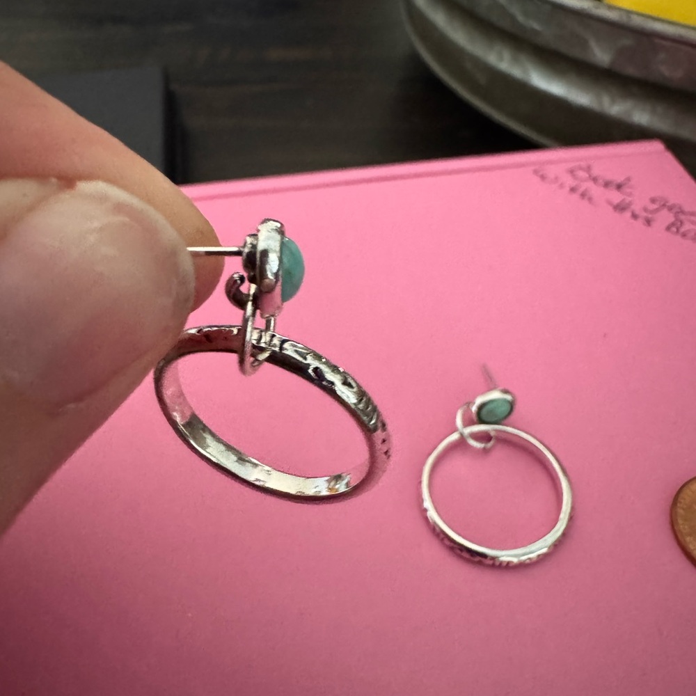 Elegant Silver and Turquoise Earrings